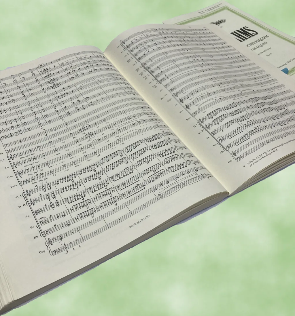 Aufgeschlagene Chorpartitur